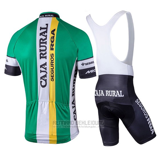 2018 Fahrradbekleidung Caja Rural Grun Trikot Kurzarm und Tragerhose - zum Schließen ins Bild klicken